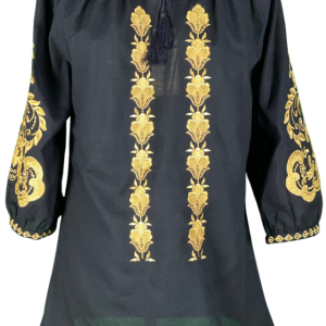 Bluza traditionala bleumarin, dama B2