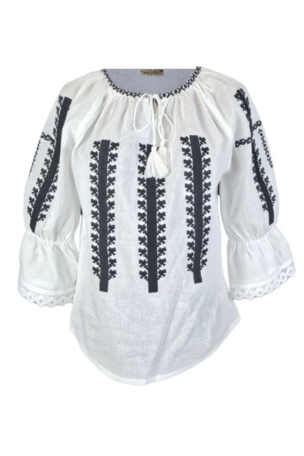 Ie fete, copii F24 alb crystal/negru mat