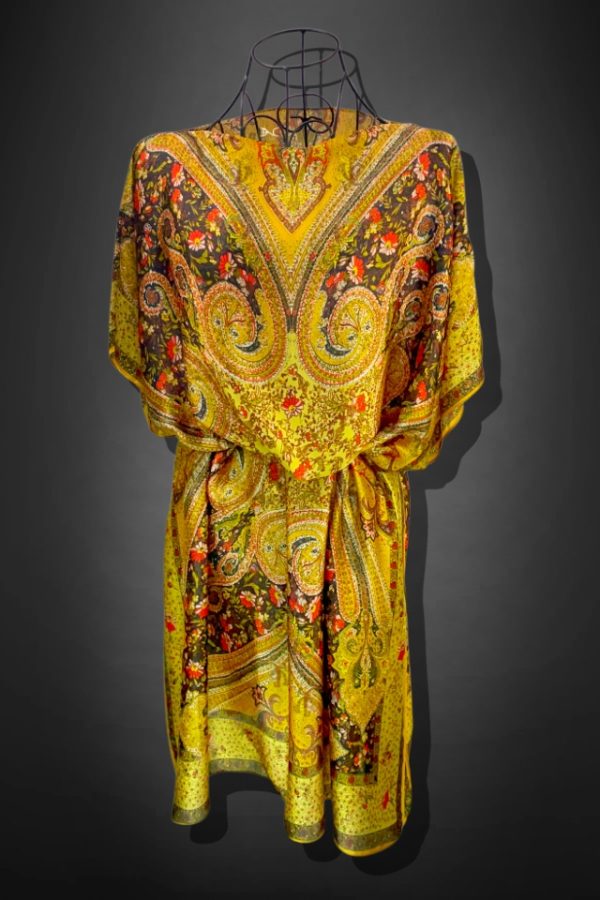 Rochie tip poncho dama, 24MT, galben auriu