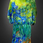 Rochie tip poncho, dama I, verde/albastru, one size