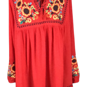 Bluza traditionala rosie, dama B23, rosu