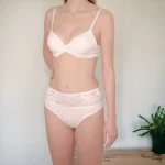 Chilot Clasic Înalt Combinatie de Bumbac Elastic și Dantelă