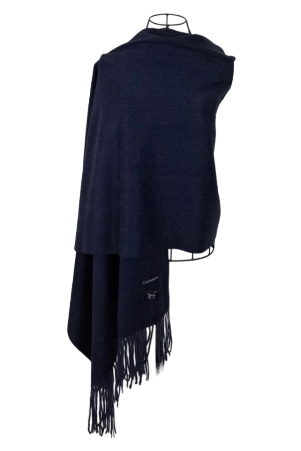 Fular dama uni 24, bleumarin