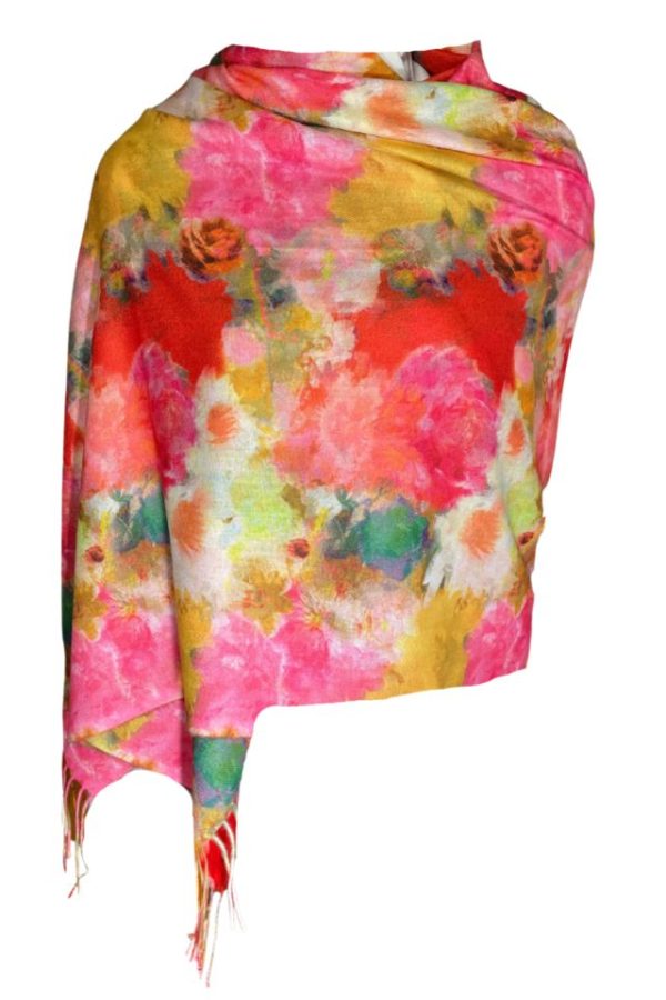 Fular casmir dama F, roz