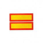 Abtibild placi reflectorizante galben+rosu set 2 bucati