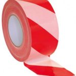 Banda delimitare santier diverse rola 5cm x 200 metri Rosu -Alb