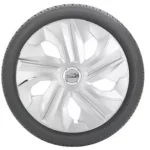 Capace roti 15 LUNA cu inel cromat Set 4 buc