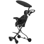 Carucior sport pliabil, Copii 6-36 luni, Protectie UV detasabila, Negru