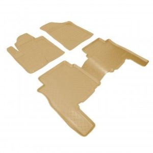 Covoare cauciuc tip tavita Bej Hyundai Santa Fe 2009-2012