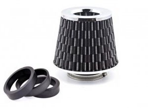 Filtru aer sport model carbon 76mm cu 3 adaptoare