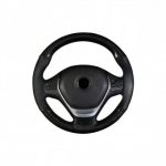 Husa volan cu ac si ata imitatie piele si carbon marime M