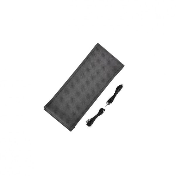 Husa volan din piele negru cu gaurele marime M