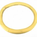 Husa volan imitatie piele bej marime M