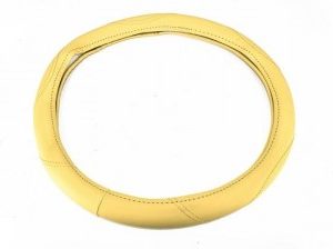 Husa volan imitatie piele bej marime M