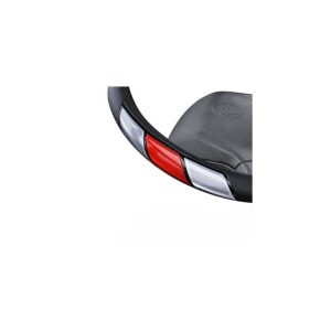 Husa volan piele eco marime M , culoare Neagra si dunga diverse culori