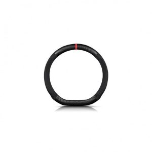 Husa volan sport tesit imitatie piele si carbon marime M