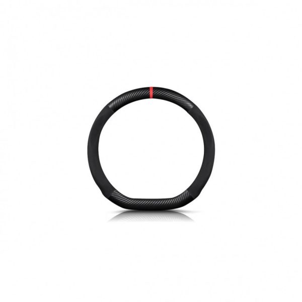 Husa volan sport tesit imitatie piele si carbon marime M