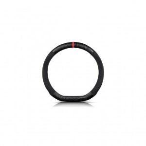 Husa volan sport tesit imitatie piele si carbon marime M