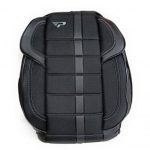 Huse scaune universale premium negru + cusatura Gri piele +textil cusatura airbag