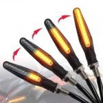 Lumini de zi DRL cu semnalizare dinamica galbena motocicleta 12v &reg ALM
