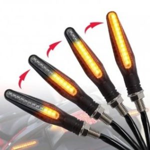 Lumini de zi DRL cu semnalizare dinamica galbena motocicleta 12v &reg ALM