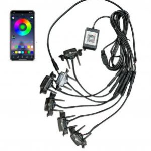 Lumini interior multicolore LED RGB cu aplicatie pe telefon 12V
