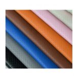 Material imitatie piele perforat Maro