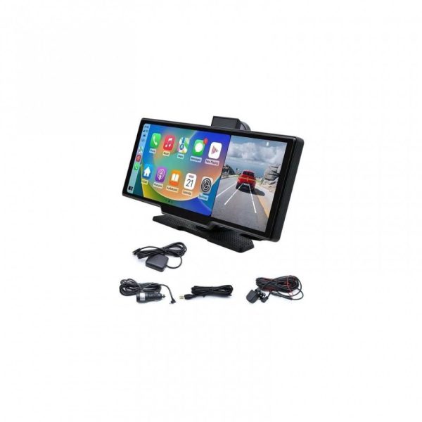 Navigatie touchscreen CarPlay si Android Auto wireless cu camera DVR+ camera marsarier prindere pe bord