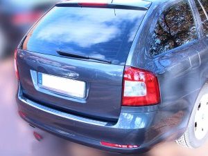 Ornament protectie bara din inox ALM Skoda Octavia 2 Break 2004-2013