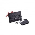 Panou cu 5 butoane luminoase diferite functii 12V 20A 2xUSB priza