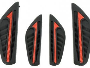 Protectie auto usa ALM negru cu rosu set 4 bucati