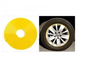 Protectie jante cu banda dublu adeziva culoare Galben