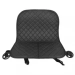 Protectie spatar scaun auto cu buzunare din piele ecologica neagra cusatura neagra