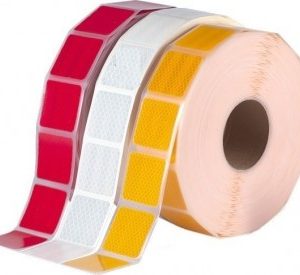 Rola banda reflectorizanta calitate premium intrerupta 5cm x 45 metri culoare Alb