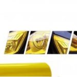 Rola folie protectie auto moto faruri stopuri galbena 10metri &reg ALM