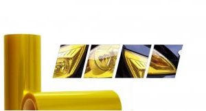 Rola folie protectie auto moto faruri stopuri galbena 10metri &reg ALM