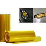 Rola folie protectie faruri stopuri premium galbena cu functie de regenerare 60cm x 60cm