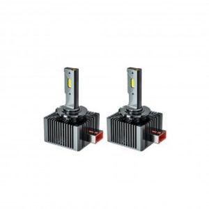 Set 2 buc Bec LED D3S 6000K 45W 12V CANBUS carcasa aluminiu cu ventilator