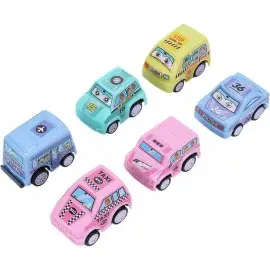Set 6 Masinute de Jucarie 4 cm Multicolore