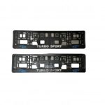 Suporti numar inmatriculare 3D TURBO SPORT 2bucati