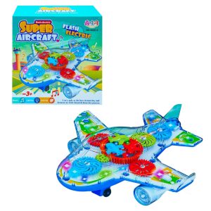 Avion, carcasa transparenta, cu lumina si sunet