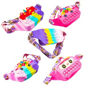 Borseta antistres pentru copii, din silicon, Unicorn