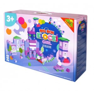 Cuburi constructii 202 piese, pentru fetite – Tupiko