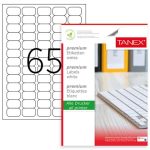 Etichete 38,1×21.2mm, 65/A4, 100/top, colturi rotunde – TANEX