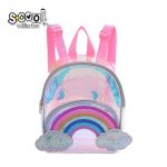 Ghiozdan gradinita transparent RAINBOW, 20x26x13 cm – S-COOL