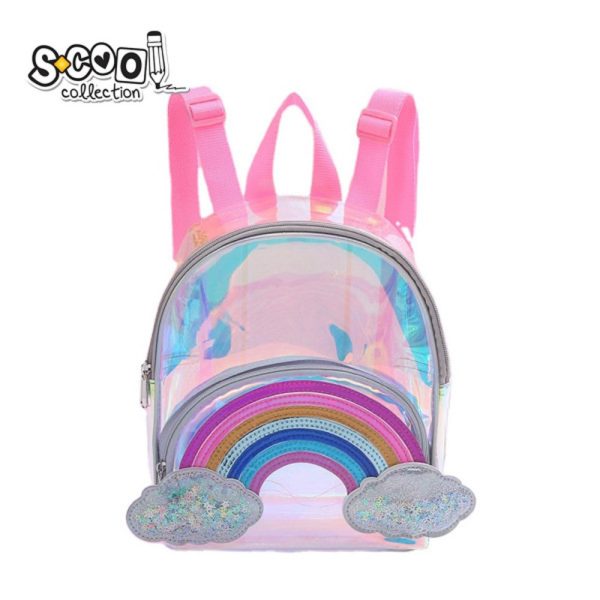 Ghiozdan gradinita transparent RAINBOW, 20x26x13 cm – S-COOL
