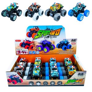 Jeep-uri Politie, cu frictiune, 8.8×8.2×7.8 cm, 8 buc/set