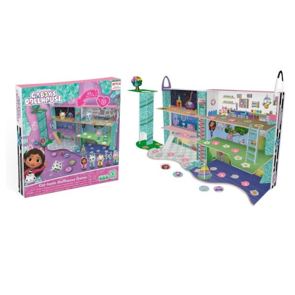 Joc de societate – Gabby’s Dollhouse, Casa de papusi cu pisici – CARTAMUNDI