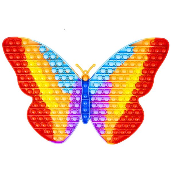 Jucarie senzoriala, antistres, curcubeu, XXL, 43x30x1,5 cm – Fluturas