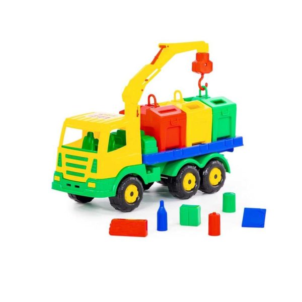 Masina salubrizare + containere – SuperTruck, 42x16x25cm, Wader